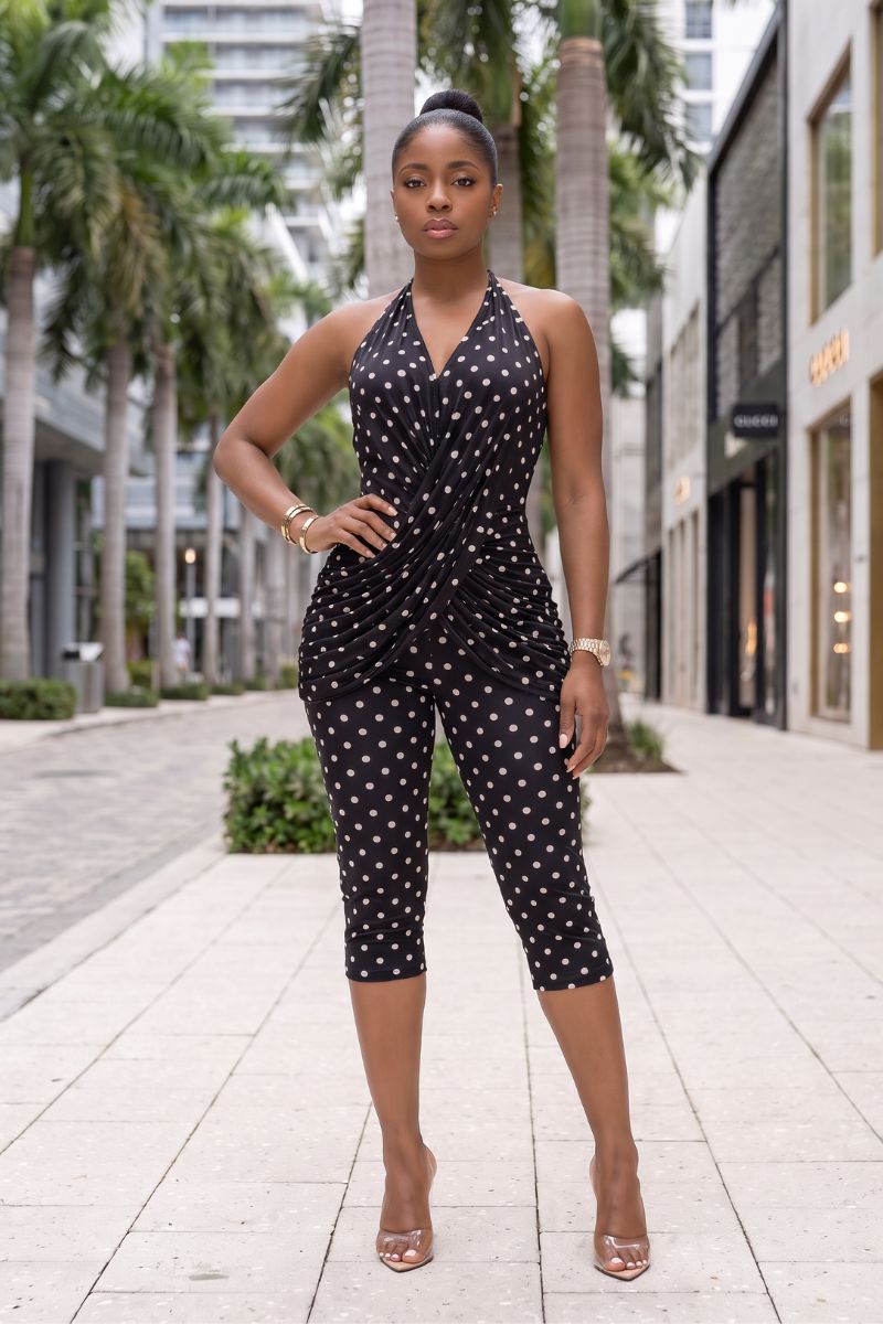 POLKADOT CAPRI JUMPSUIT