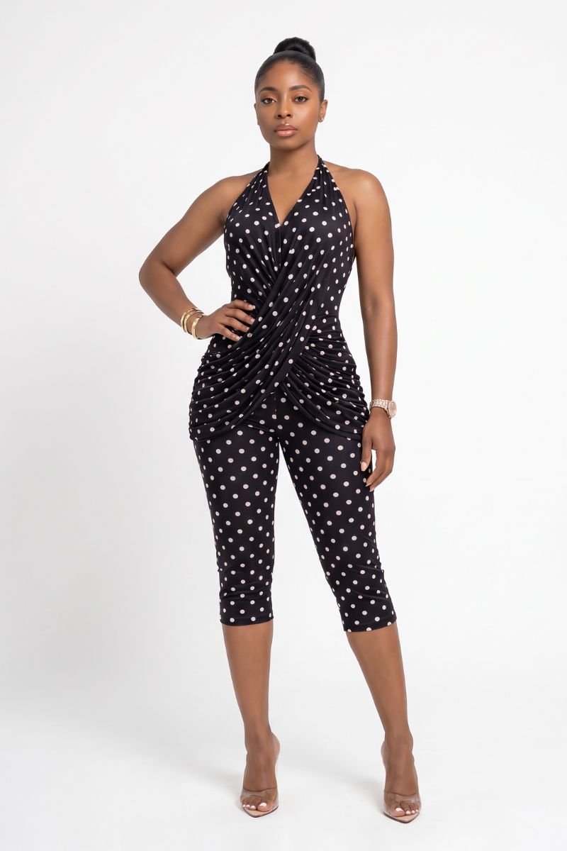 POLKADOT CAPRI JUMPSUIT