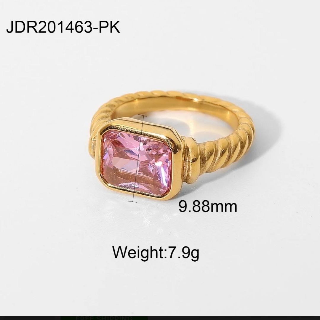 PINK ZIRCONIA RING