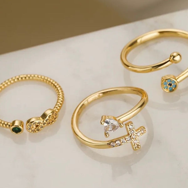 GOLD CLASSIC RING SET