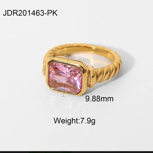 PINK ZIRCONIA RING