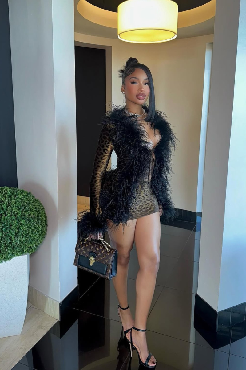 FABULOUS LEOPARD MINI DRESS