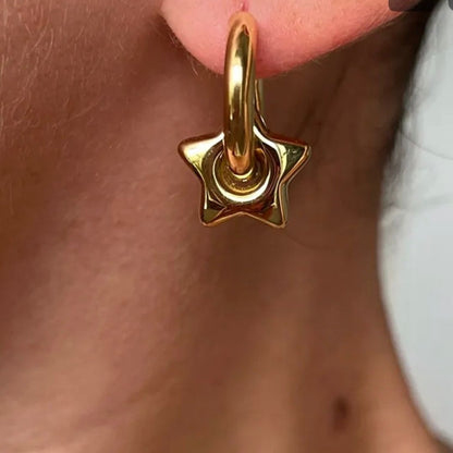 GOLD STAR EARRING