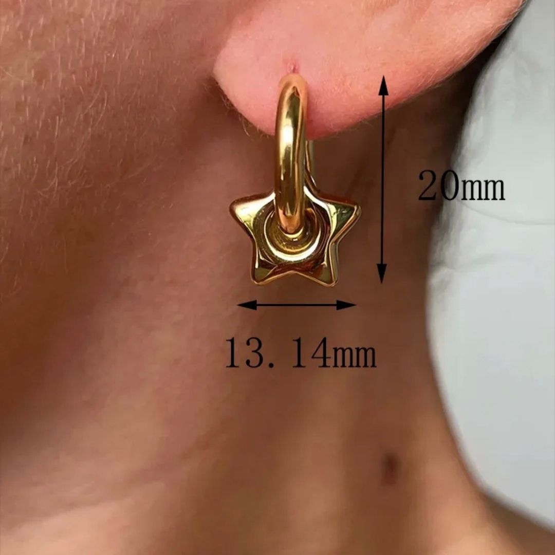 GOLD STAR EARRING