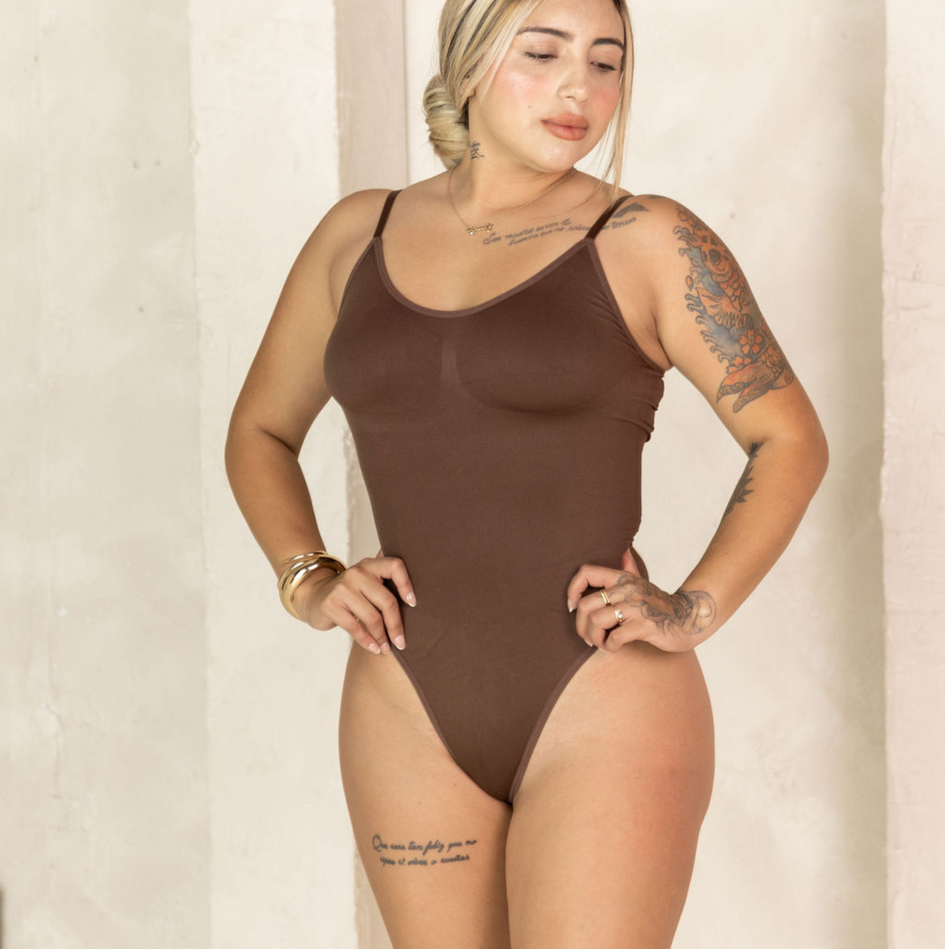 SNATCHED BROWN SHAPE WEAR THONG