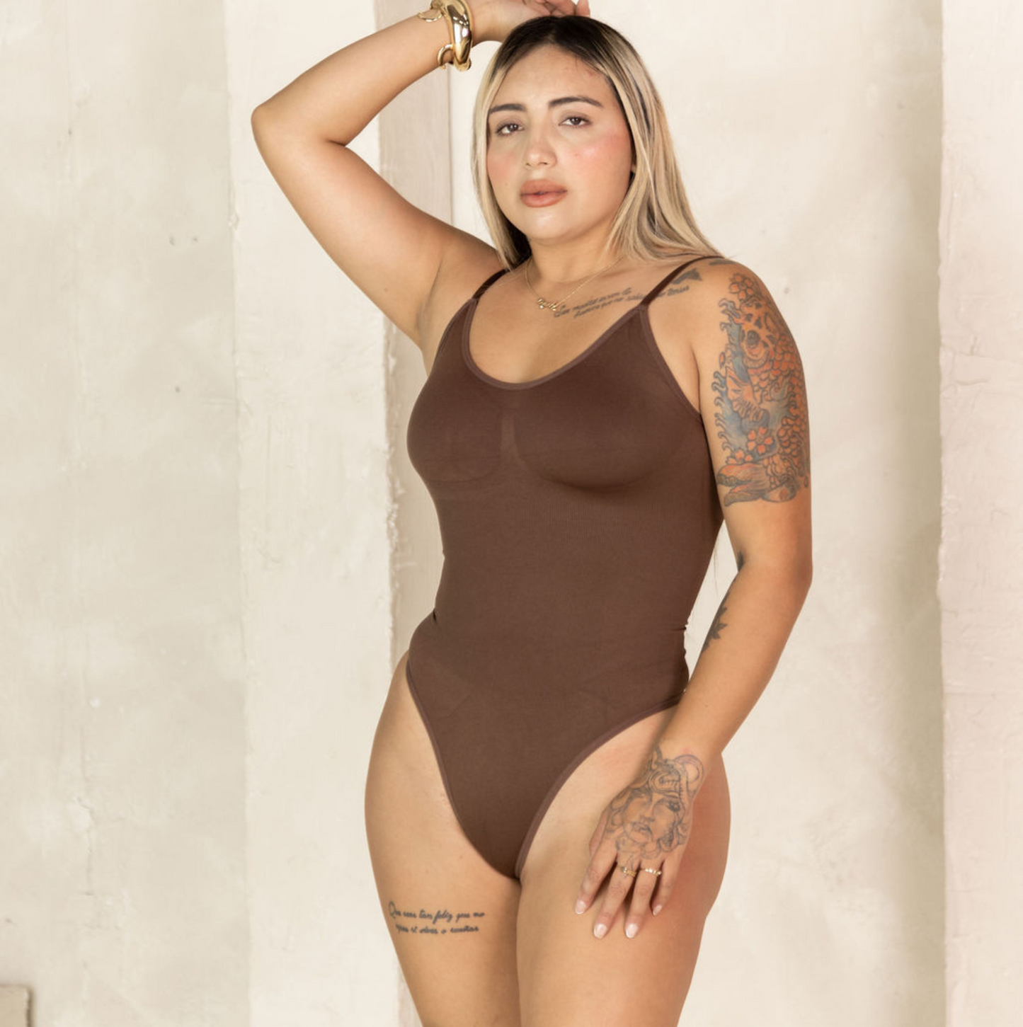 SNATCHED BROWN SHAPE WEAR THONG