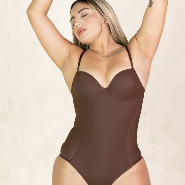 SNATCHED BROWN SHAPE WEAR PADDED BREAST