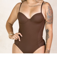 SNATCHED BROWN SHAPE WEAR PADDED BREAST