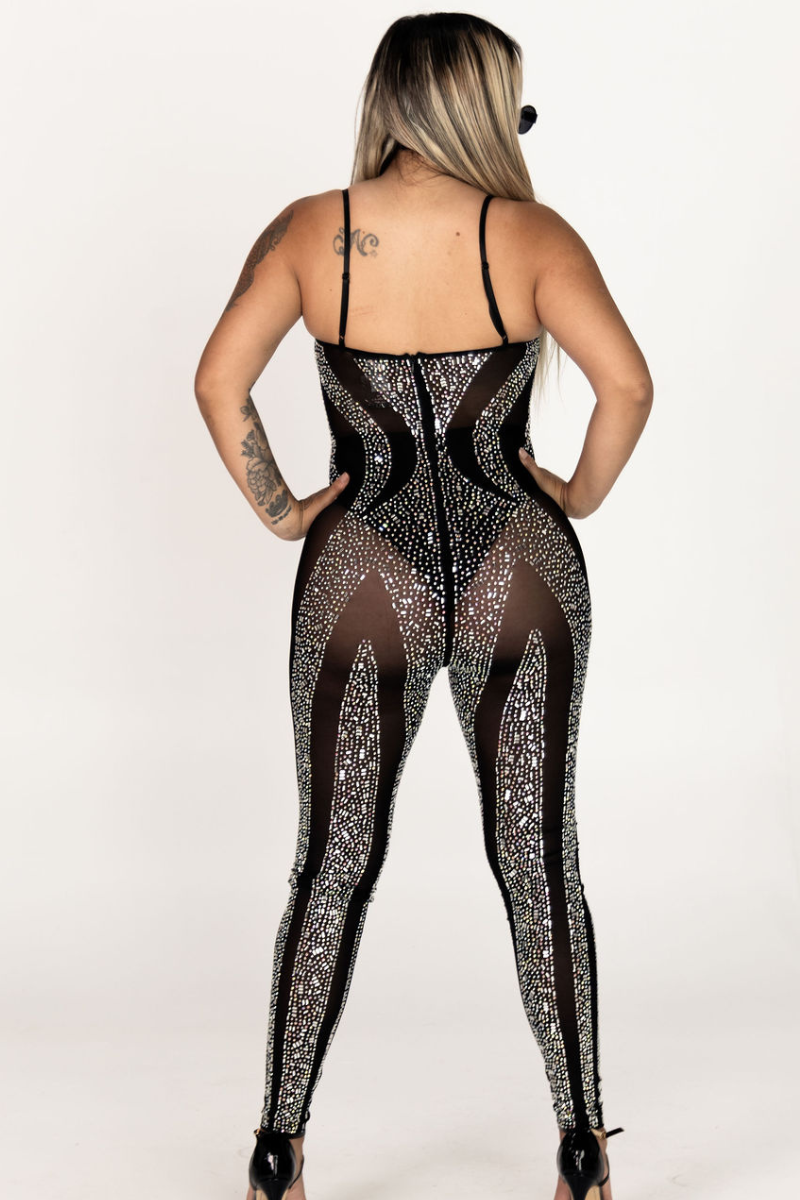 ROOFTOP RHINESTONE JUMPSUIT
